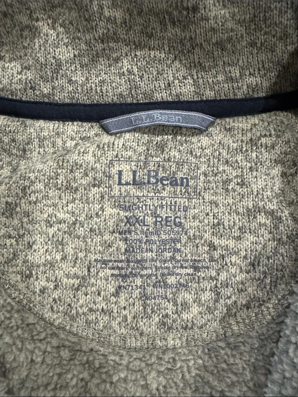 L.L. Bean Men's Heather Gray Full-Zip Fleece Vest